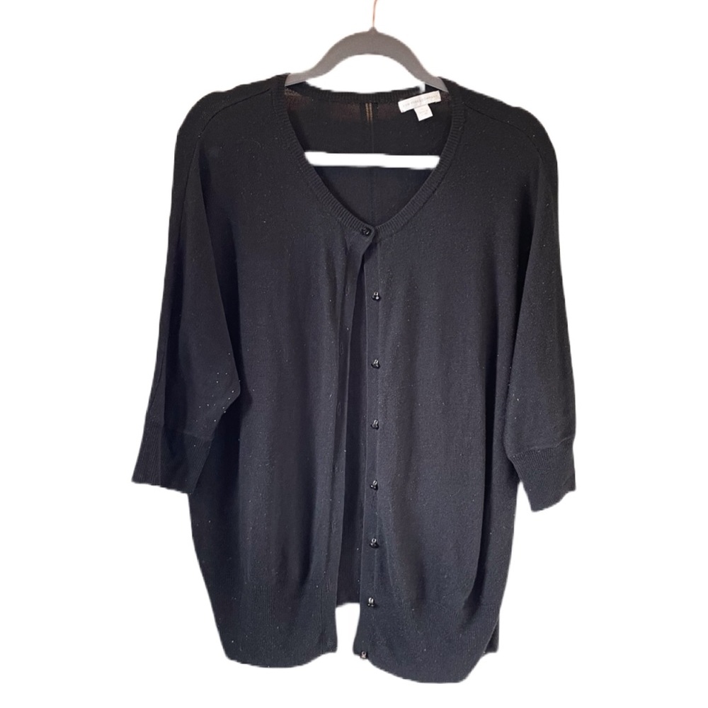 New York and Company NY&Co Women's Chelsea V-Neck Cardigan Sweater in Black